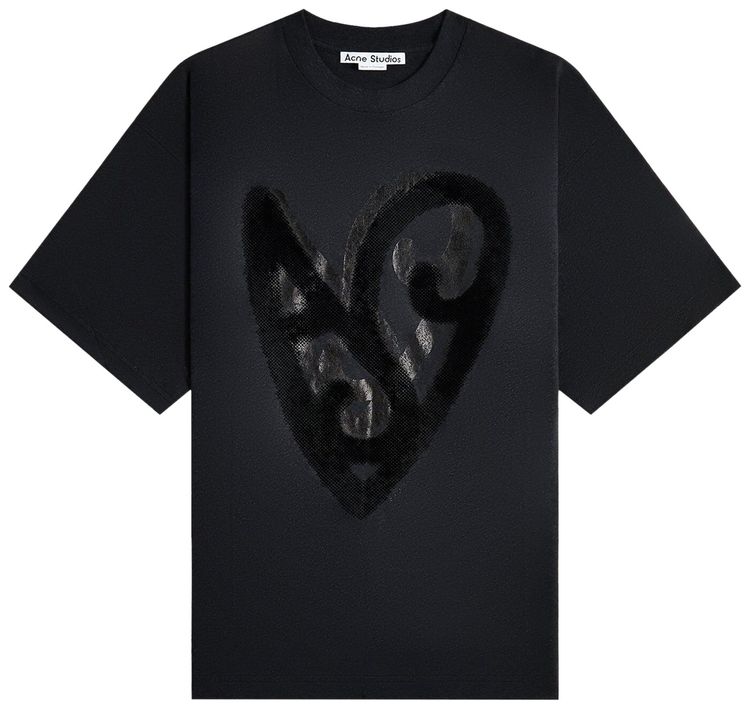 Acne Studios Printed T Shirt Black