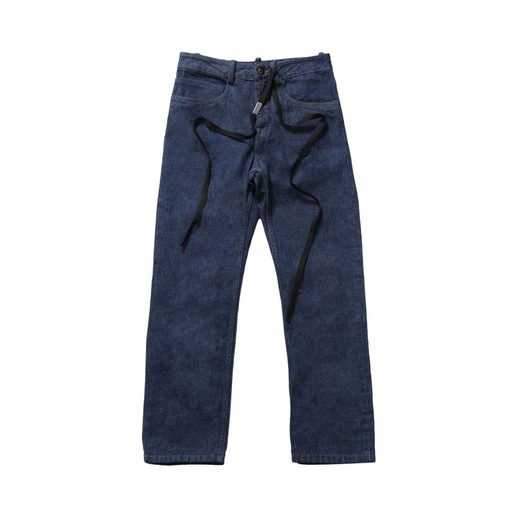 Ann Demeulemeester Herme 5 Pocket Slim Fit Cropped Trouser Dark Blue