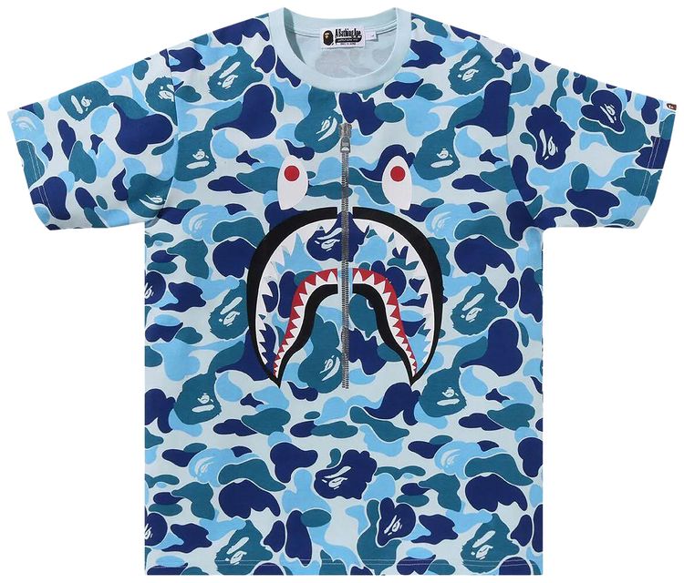 BAPE ABC Camo Shark Tee Blue