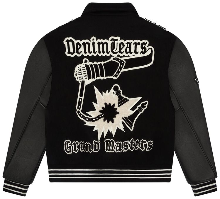 Denim Tears Grandmaster Varsity Jacket Black