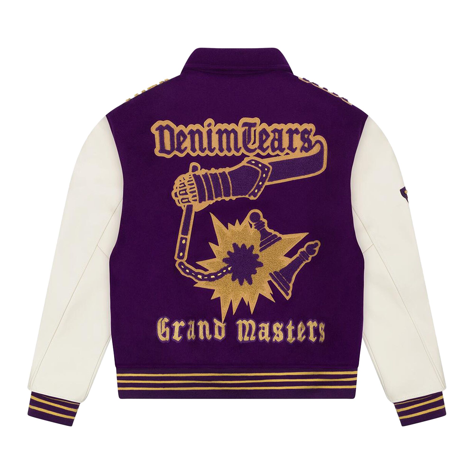 ジャケット・アウター DENIM TEARS Grandmaster Varsity Jacket Buy Denim Tears Grandmaster Varsity Jacket 'Purple' - SS25OCB0021