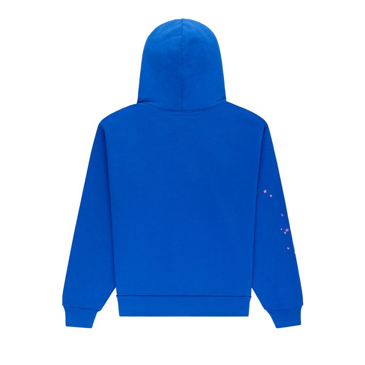 Sp5der Angel Number Hoodie Blue