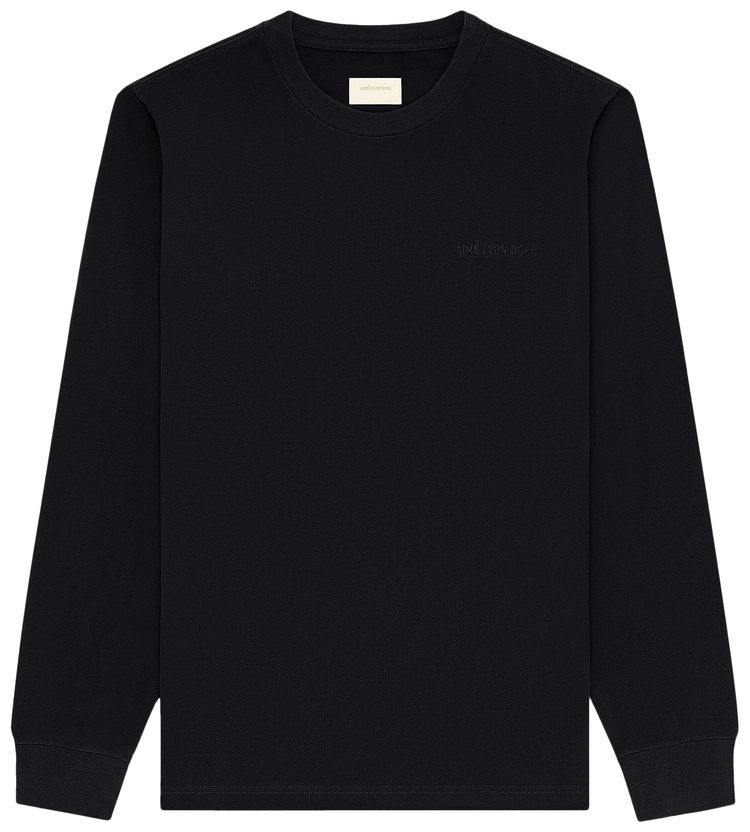 Aime Leon Dore Long Sleeve Tonal Logo Tee Jet Black