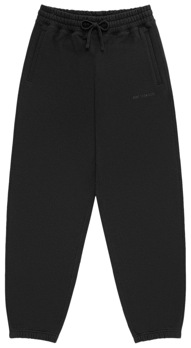 Aime Leon Dore Tonal Logo Sweatpants Jet Black