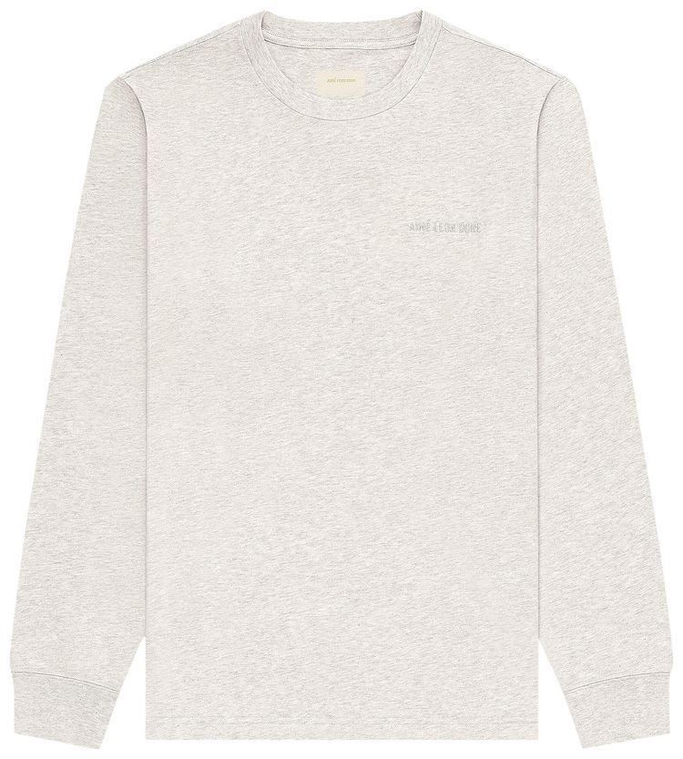 Aime Leon Dore Long Sleeve Tonal Logo Tee Oatmeal