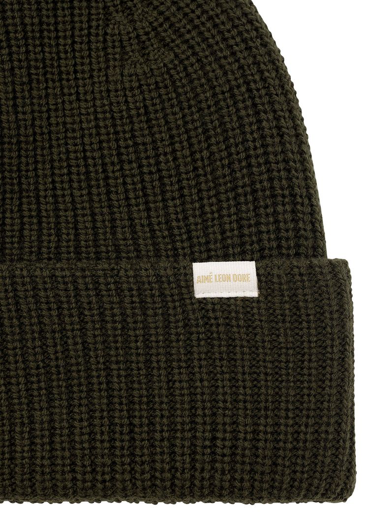 Aime Leon Dore Merino Wool Beanie Olive