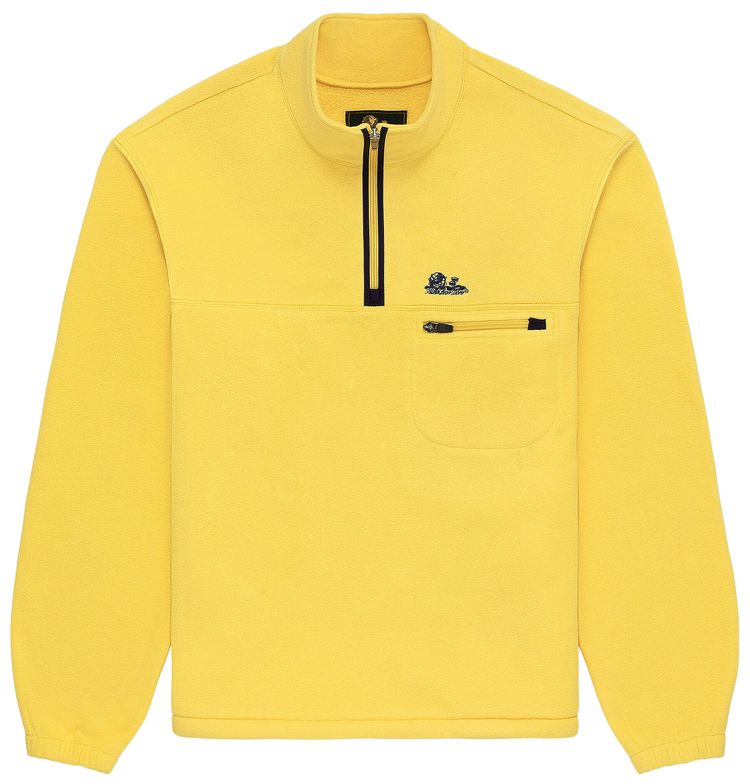 Aime Leon Dore Unisphere Quarter Zip Fleece Pullover Aspen Gold