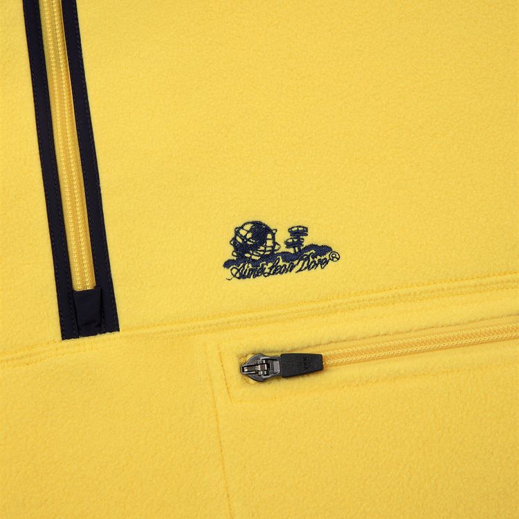 Aime Leon Dore Unisphere Quarter Zip Fleece Pullover Aspen Gold