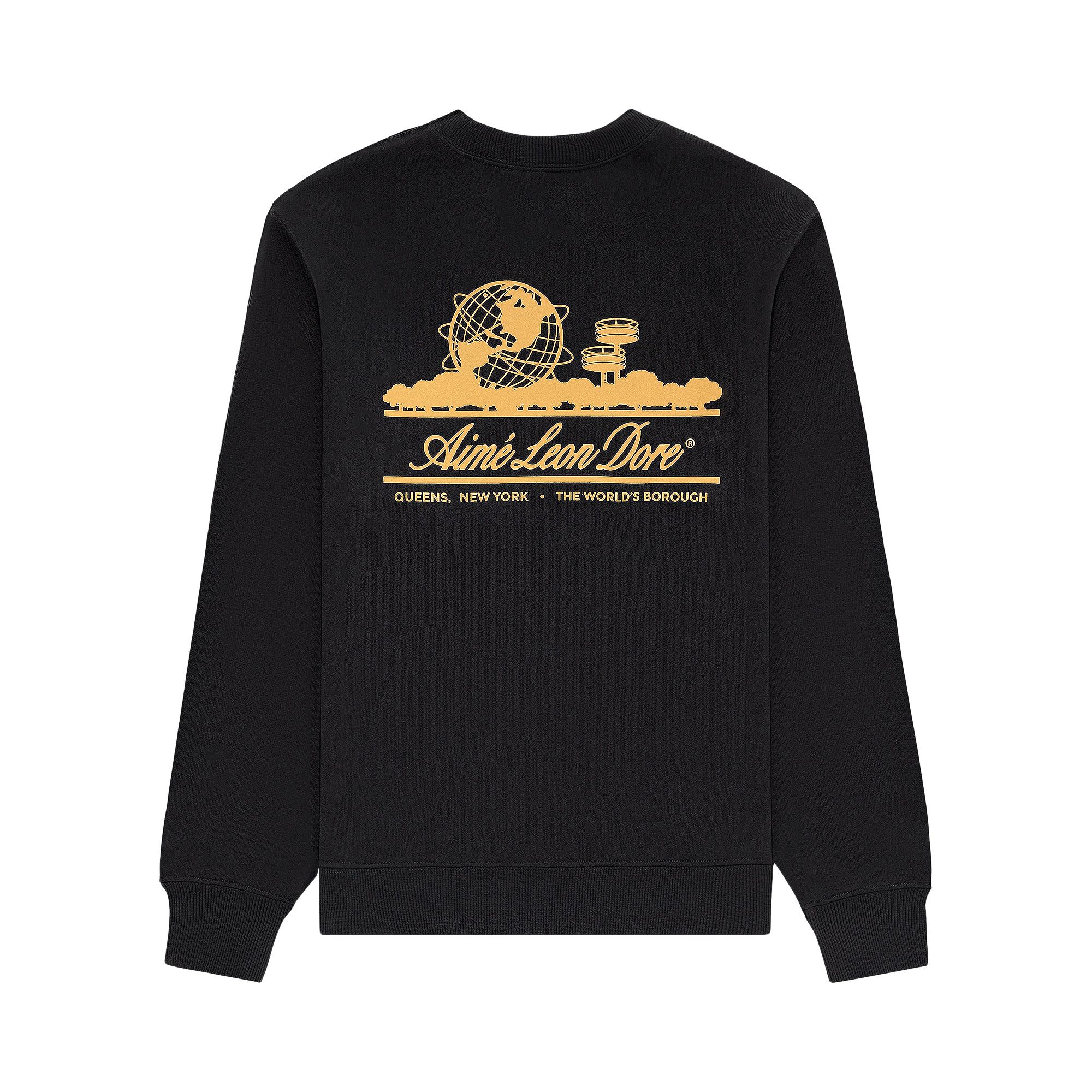 Buy Aimé Leon Dore Unisphere Crewneck Sweatshirt 'Jet Black