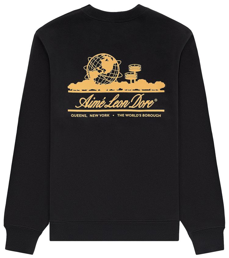 Aime Leon Dore Unisphere Crewneck Sweatshirt Jet Black