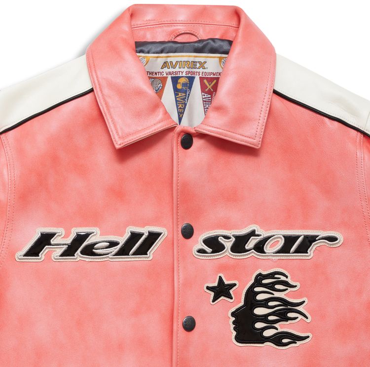 Hellstar All Star Leather Jacket Red