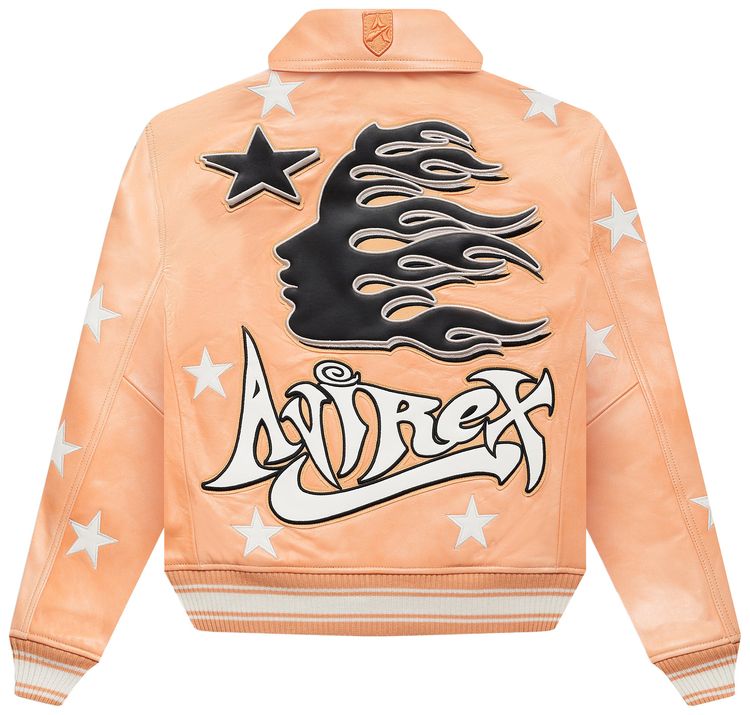 Hellstar A2 Leather Jacket Orange