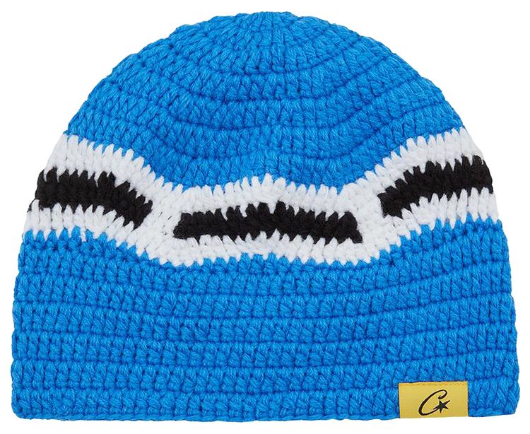 Corteiz Big Crochet Beanie BlueWhiteBlack