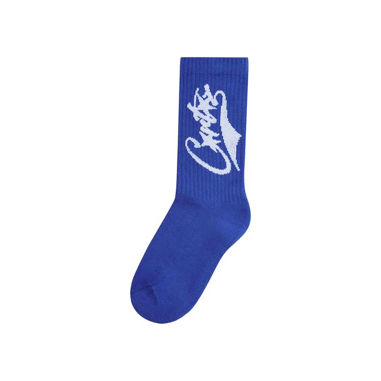 Corteiz Baseball Socks Blue and White