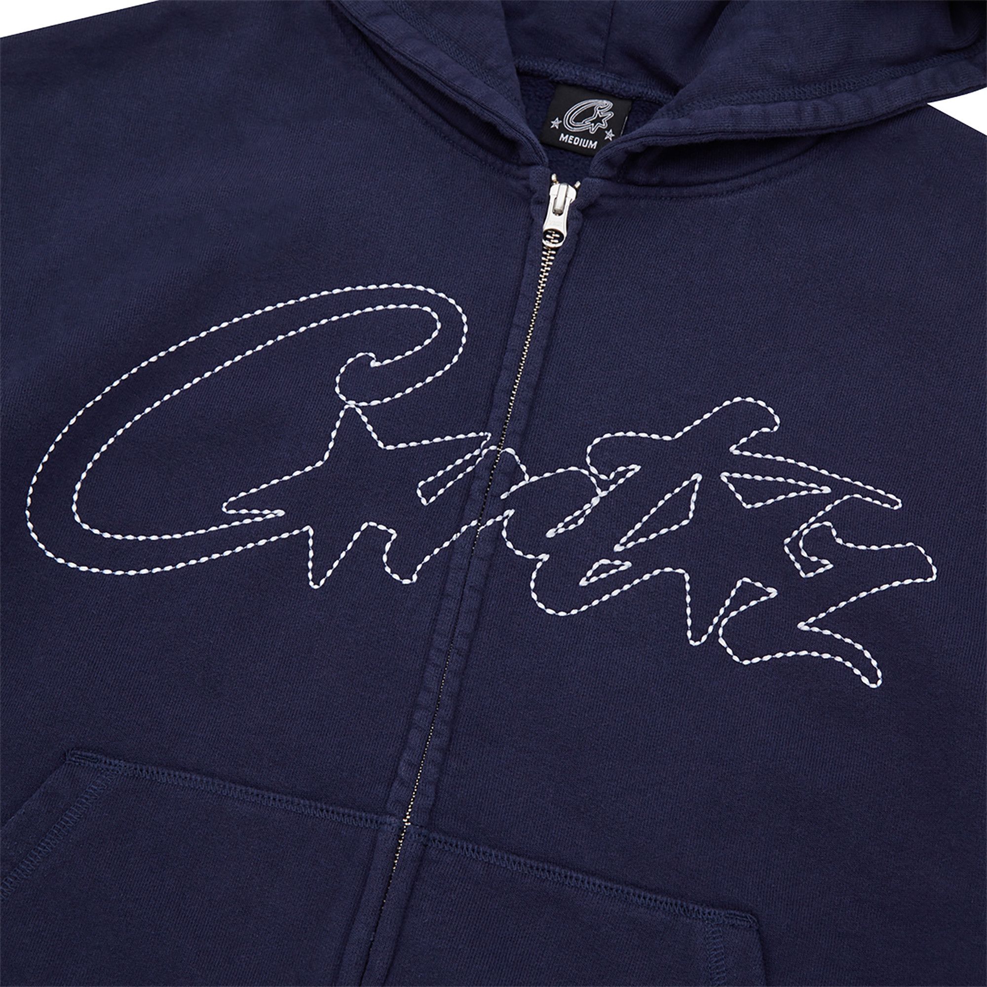 トップス CORTEIZ THICK STITCH ALLSTARZ SET - NAVY Corteiz Thick Stitch Allstarz Zip Hoodie 'Navy' – HOOKED