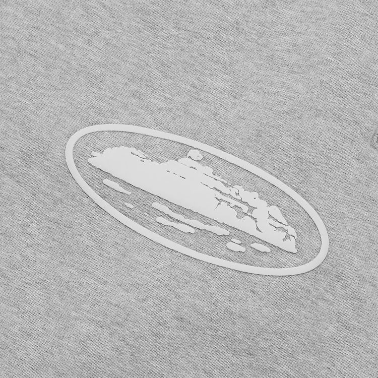 Corteiz Island Puff Print Open Hem Pant Heather Grey