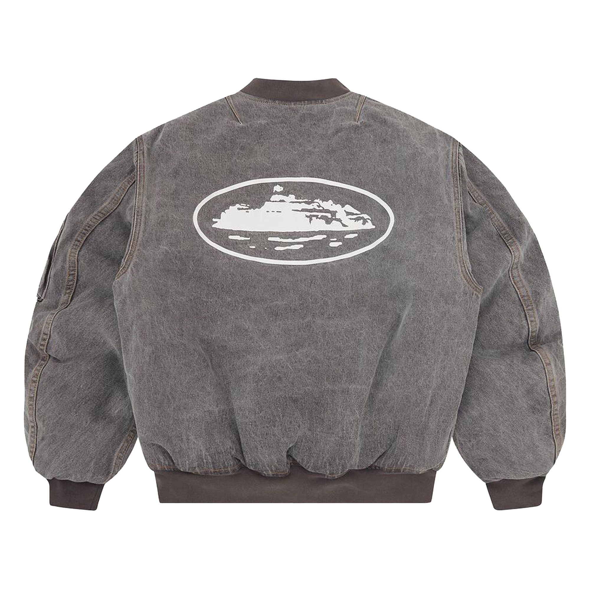 Buy Corteiz Island Bomber Jacket 'Light Grey' - 07892