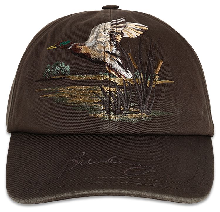 Burberry Duck Gabardine Baseball Cap Juniper