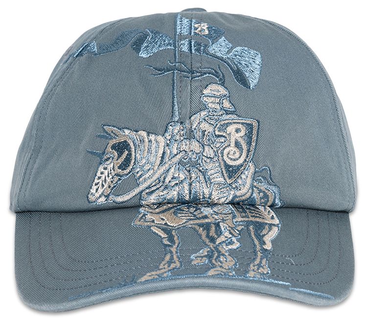 Burberry Equestrian Knight Design Baseball Cap Flood Blue