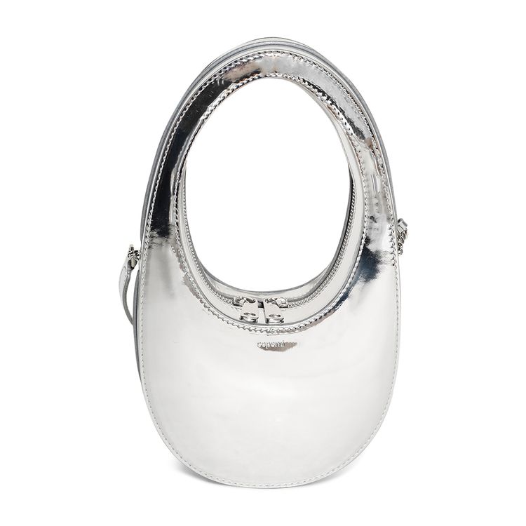 Coperni Mirrored Crossbody Mini Swipe Bag Silver
