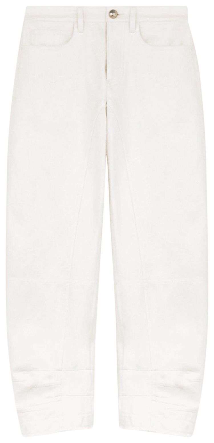 Jil Sander Logo Patch Straight Leg Trousers Porcelain