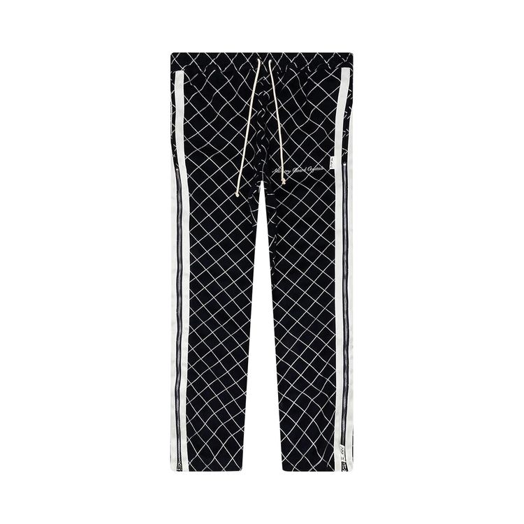 Advisory Board Crystals Diamond Chain Stitch Quilted Breakaway Pants Navy