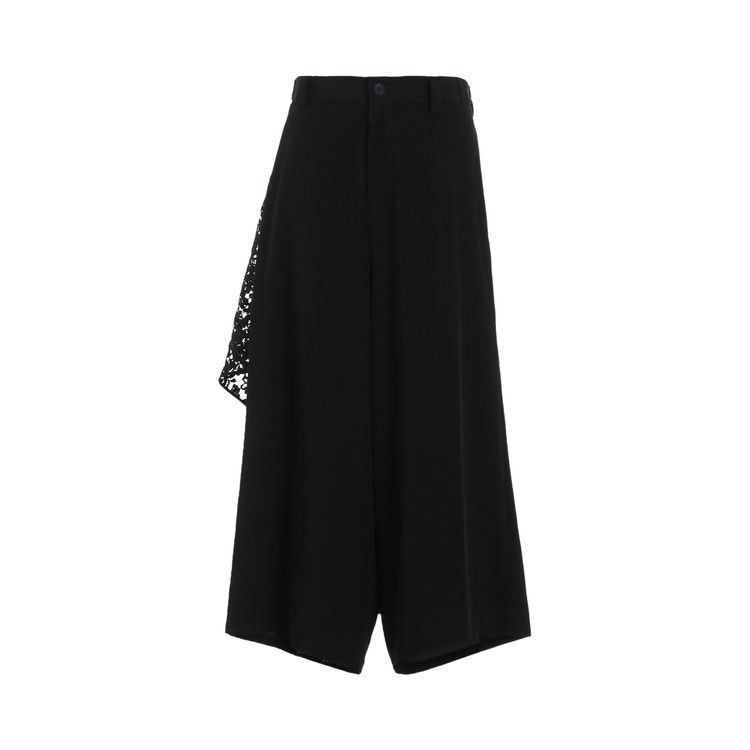 Yohji Yamamoto Backside Draped D Pants Black