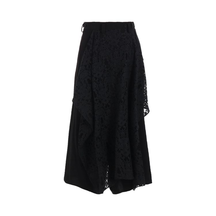 Yohji Yamamoto Backside Draped D Pants Black