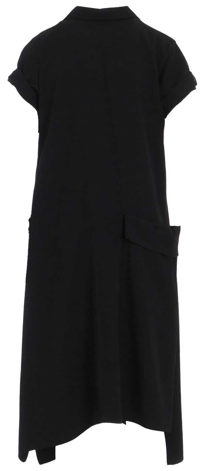 Yohji Yamamoto R Draped Shirt Dress Black