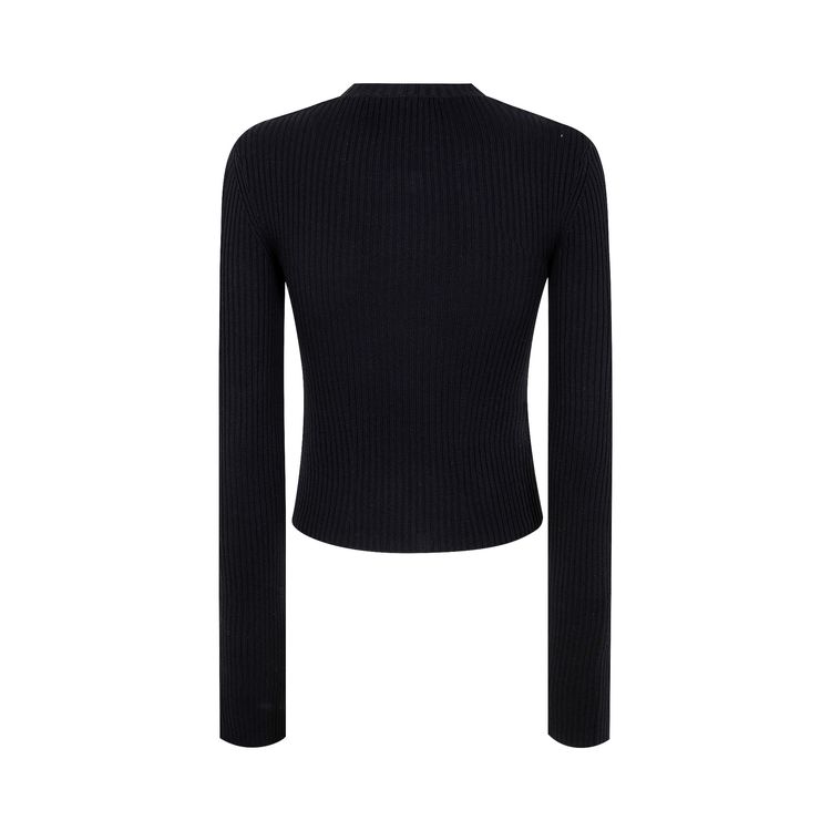Ann Demeulemeester Terna Cropped Zipped Cardigan Black