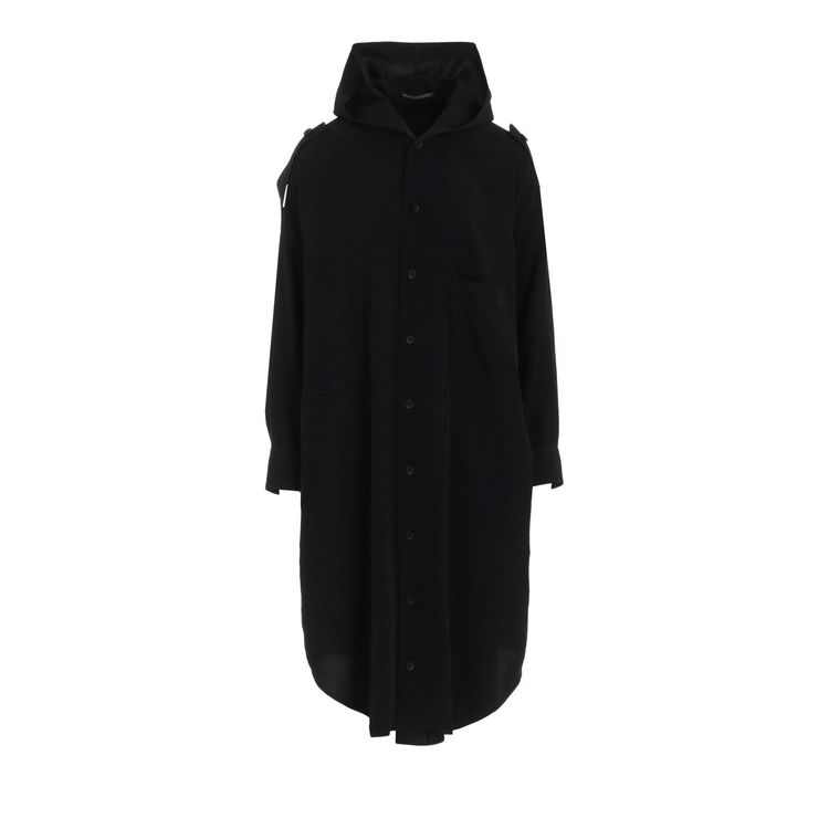 Yohji Yamamoto Hooded Dress Black
