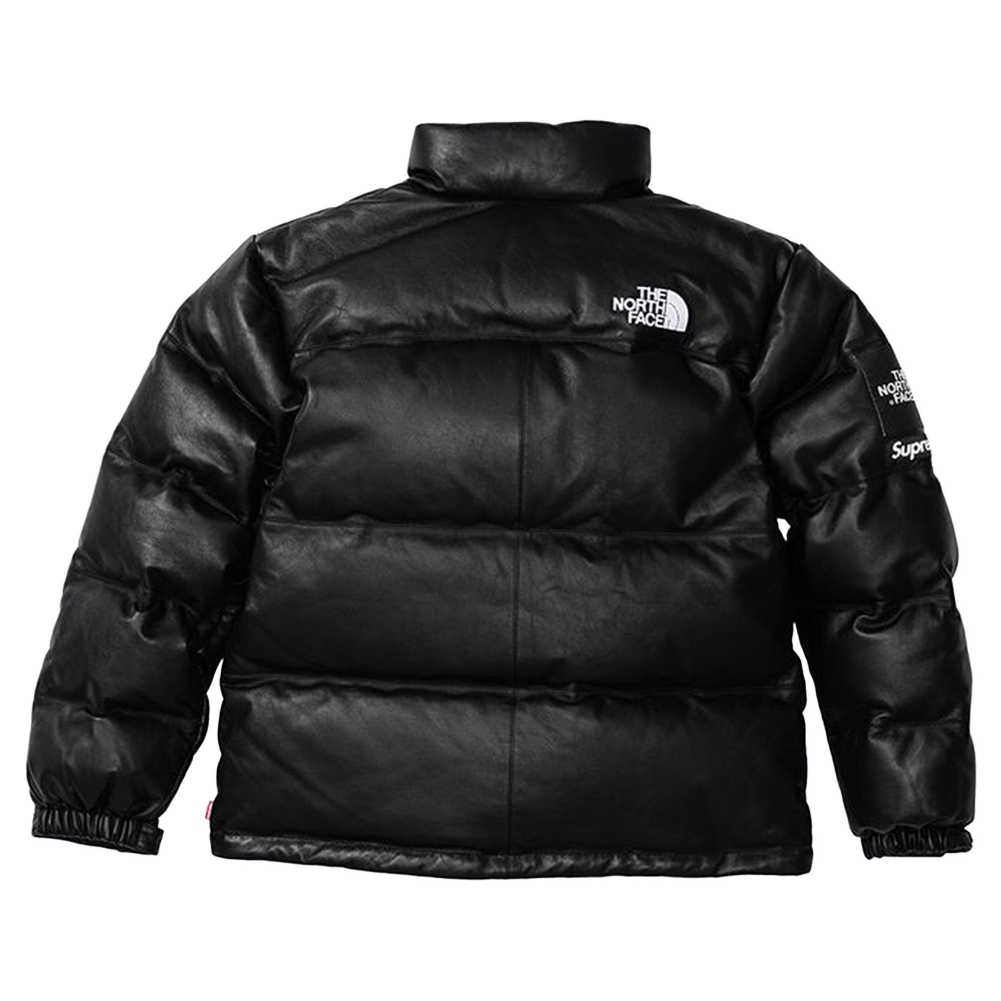 Buy Supreme x The North Face Leather Nuptse Jacket 'Black