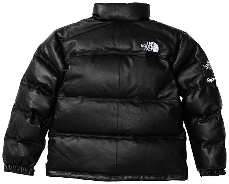 Supreme x The North Face Leather Nuptse Jacket Black