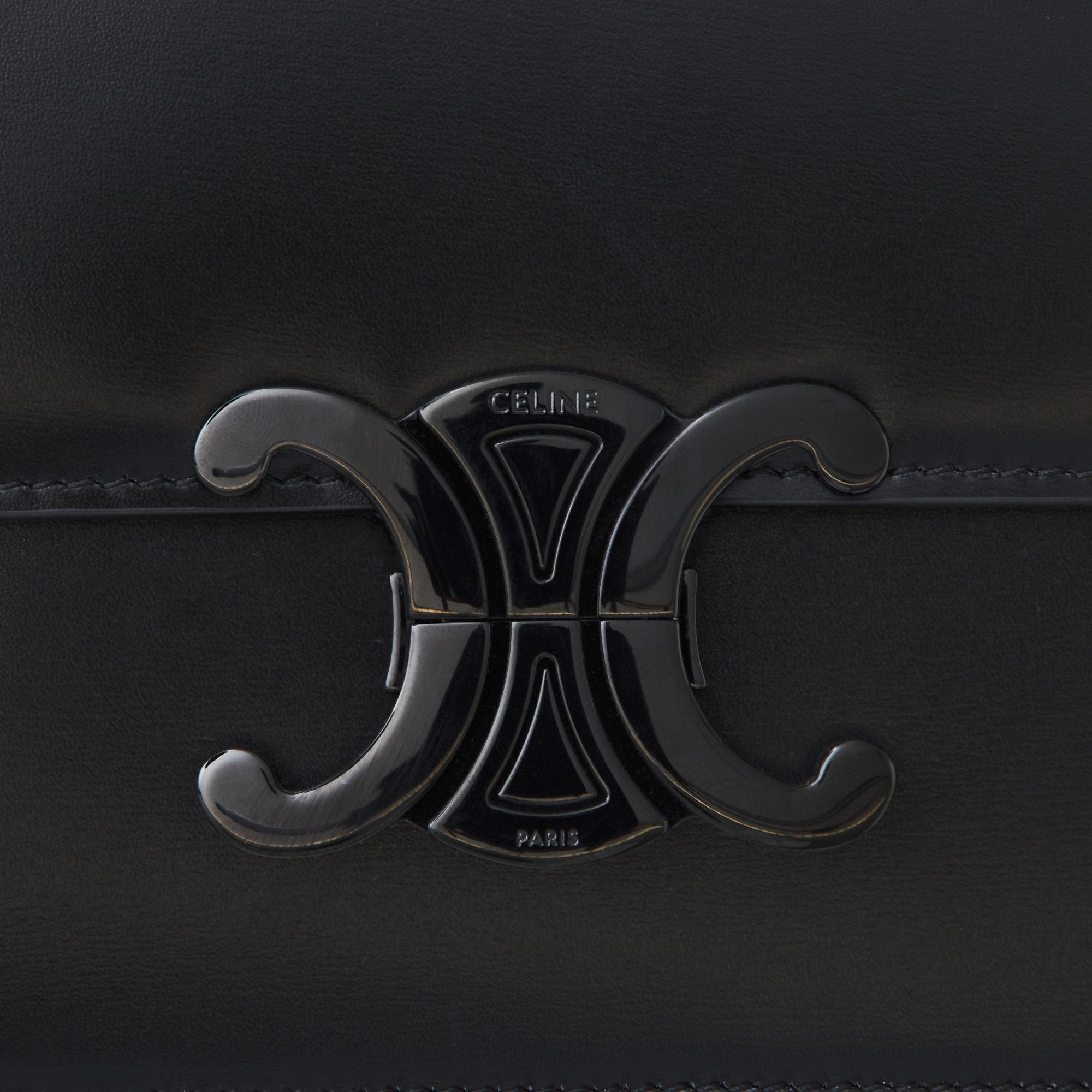 Buy CELINE Teen Triomphe Bag 'Black' - 188423EQJ 38NN | GOAT