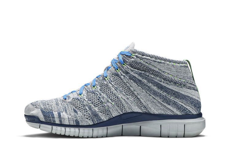 Nike Free Flyknit Chukka Wolf Grey Photo Blue