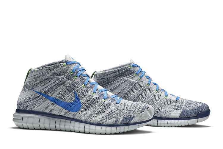Nike Free Flyknit Chukka Wolf Grey Photo Blue