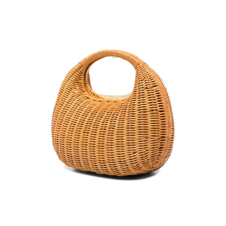 Sacai Rattan Round Bag Natural