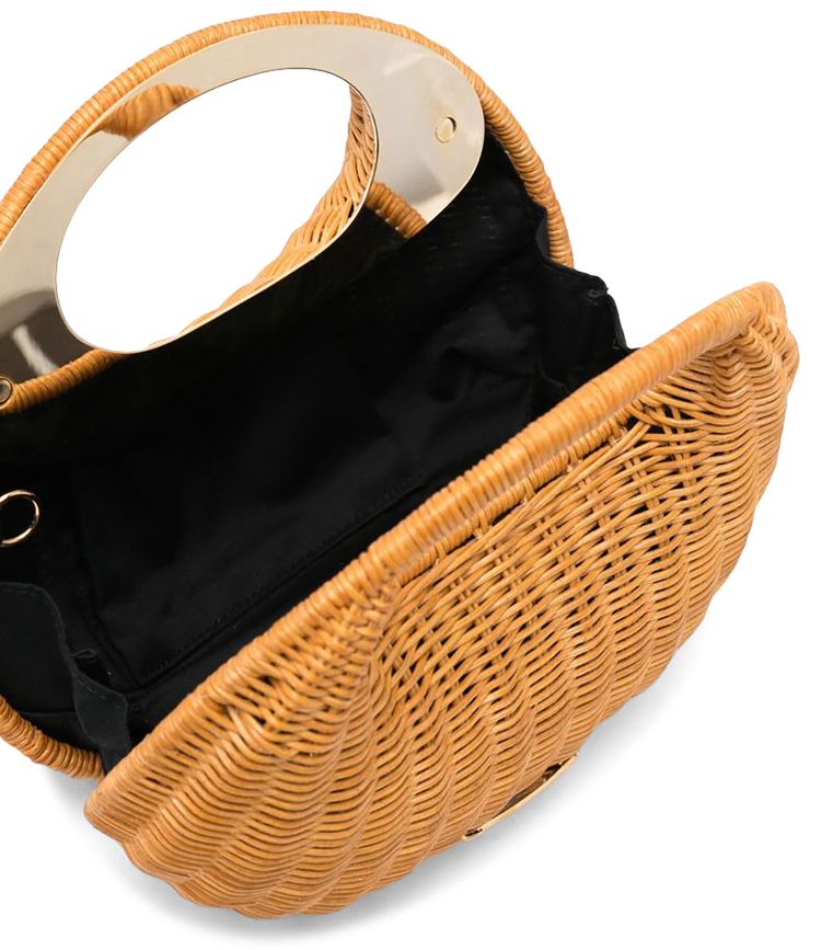 Sacai Rattan Round Bag Natural