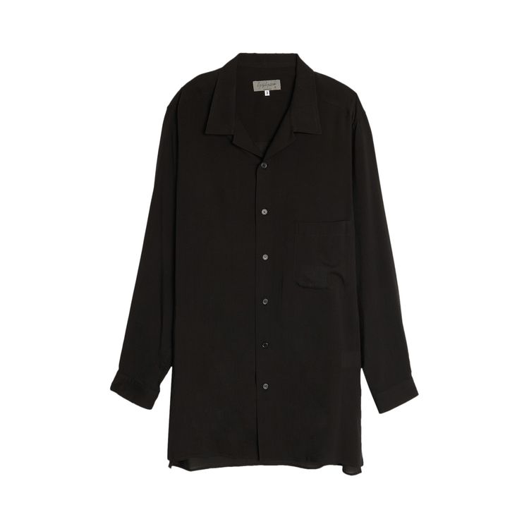 Yohji Yamamoto Pour Homme Open Collar Blouse Black