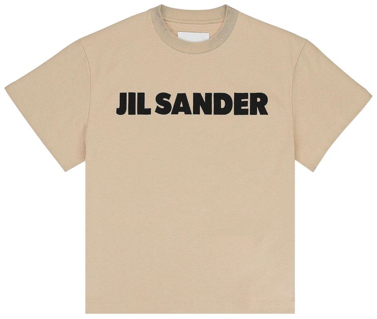 Jil Sander Logo T Shirt Dark Sand