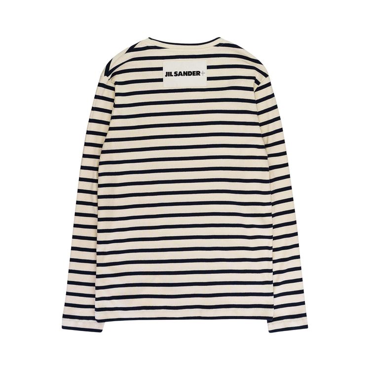 Jil Sander Striped Crewneck T Shirt WhiteNavy