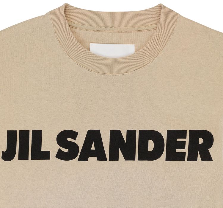 Jil Sander Logo T Shirt Dark Sand