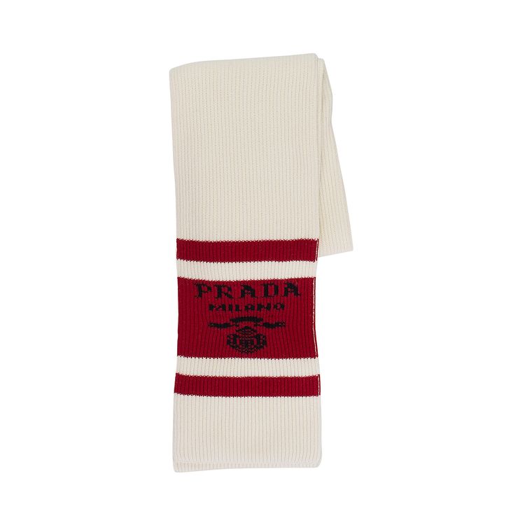 Prada Cashmere Scarf White