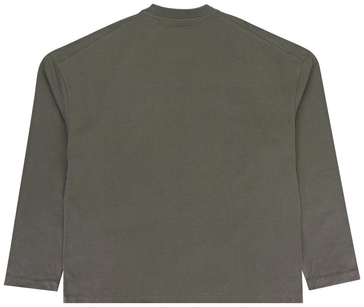 Jil Sander Long Sleeve Logo T Shirt Olive