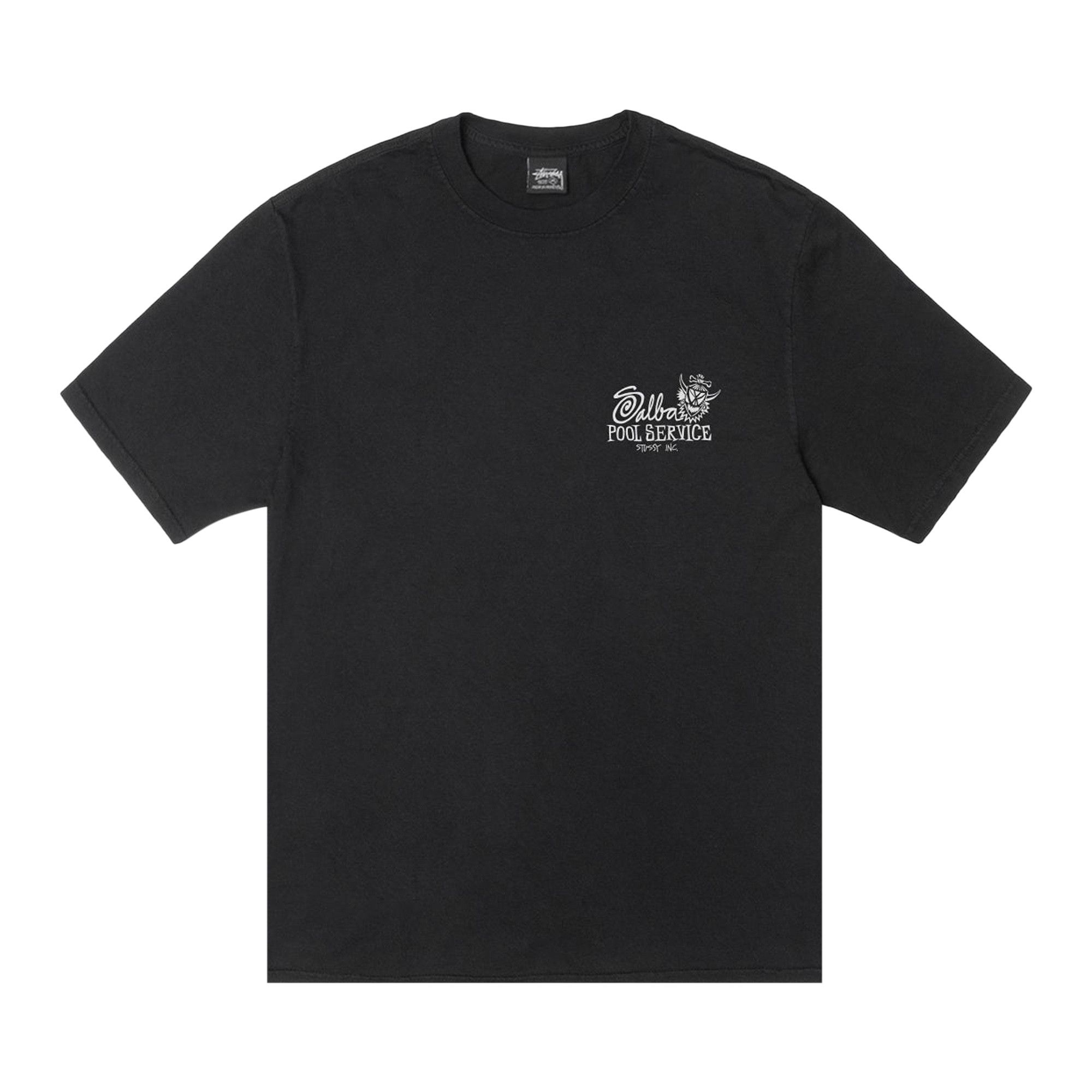 Buy Stussy Pool Service Tee Pigment Dyed 'Black' - 3904015
