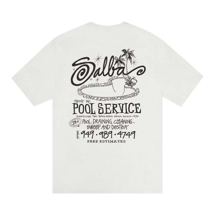 Stussy Pool Service Tee Pigment Dyed Natural