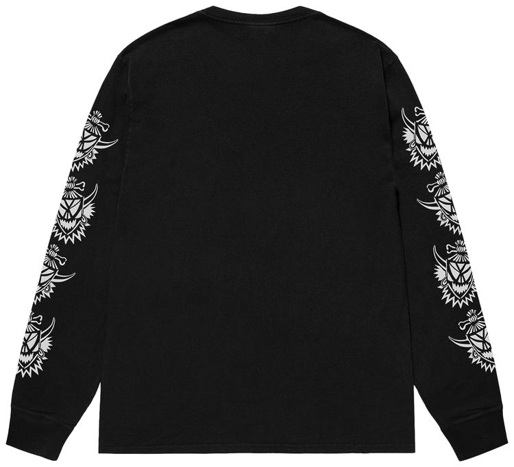 Stussy Witch Doctor Long Sleeve Tee Pigment Dyed Black