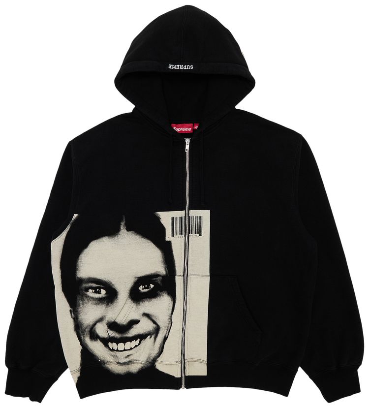 Supreme x Aphex Twin Zip Up Hooded Sweatshirt Black