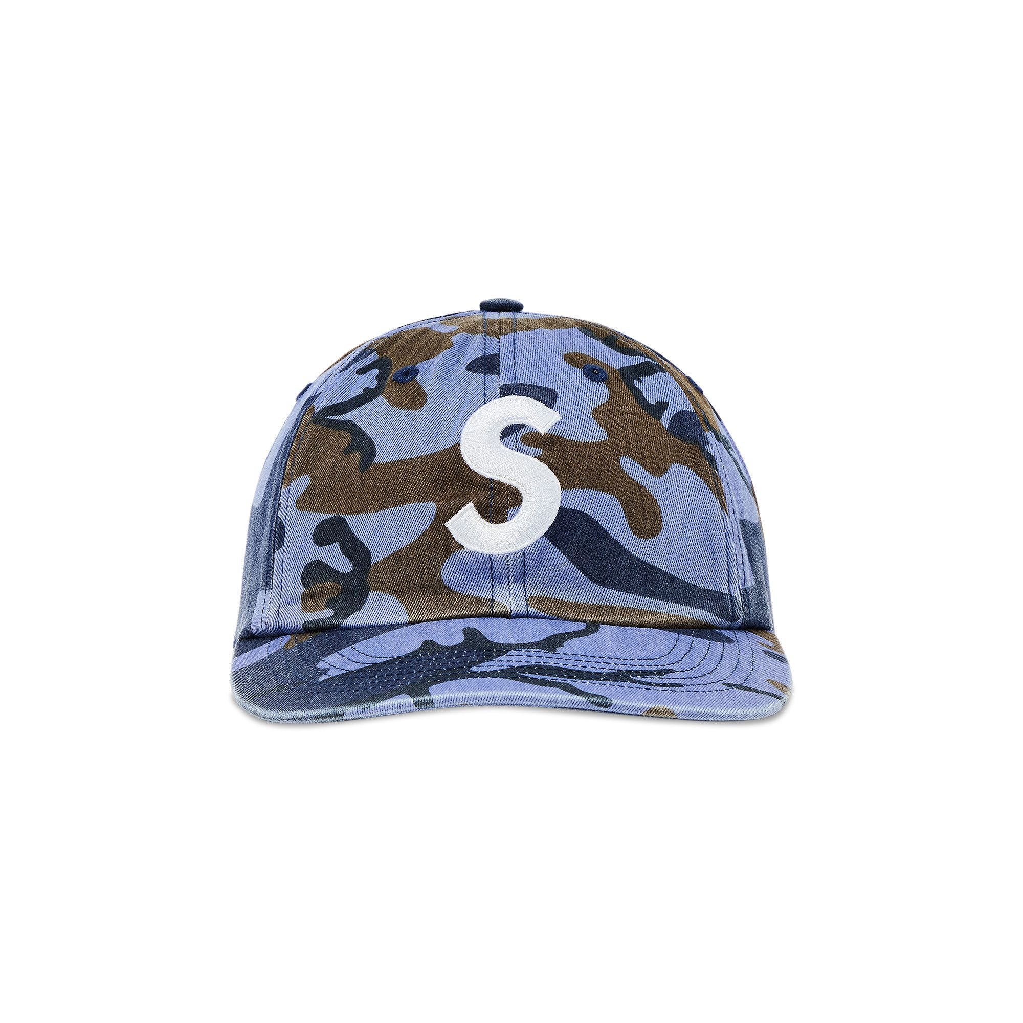 Buy Supreme Pigment Coated S Logo 6-Panel 'Blue Camo