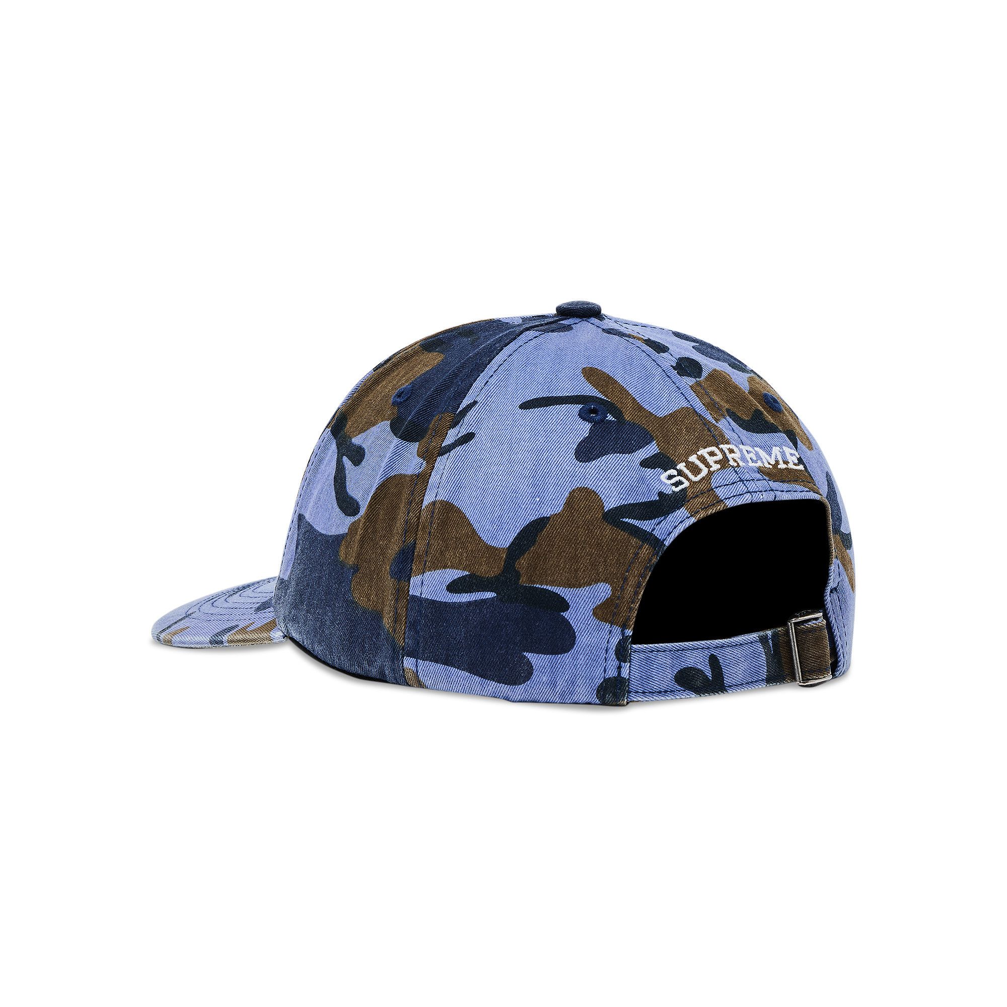 Buy Supreme Pigment Coated S Logo 6-Panel 'Blue Camo